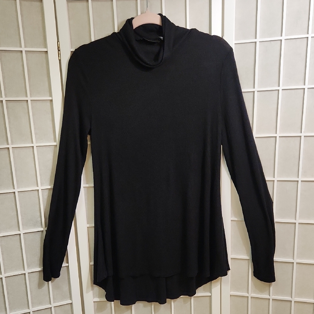 Black Long Sleeve Turtleneck Top Apt. 9 Small